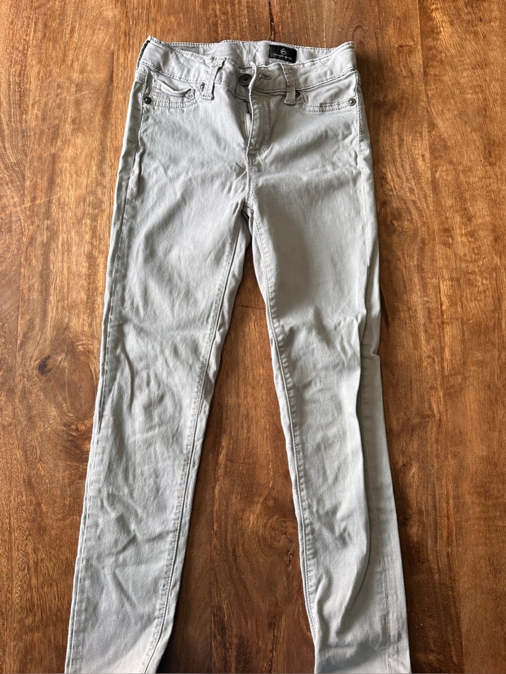 AG Adriano Goldschmied Kids Twiggy Luxe Super Skinny Jeans Gray/Beige Size 10 -B